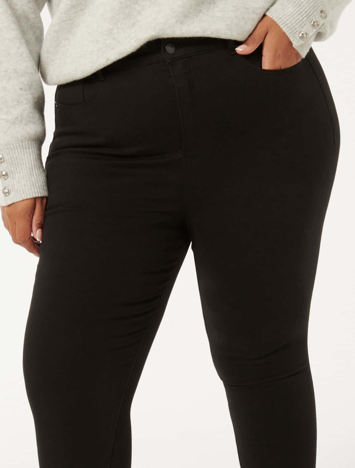 Bianca Curve High Rise Ankle Grazer Forever Black