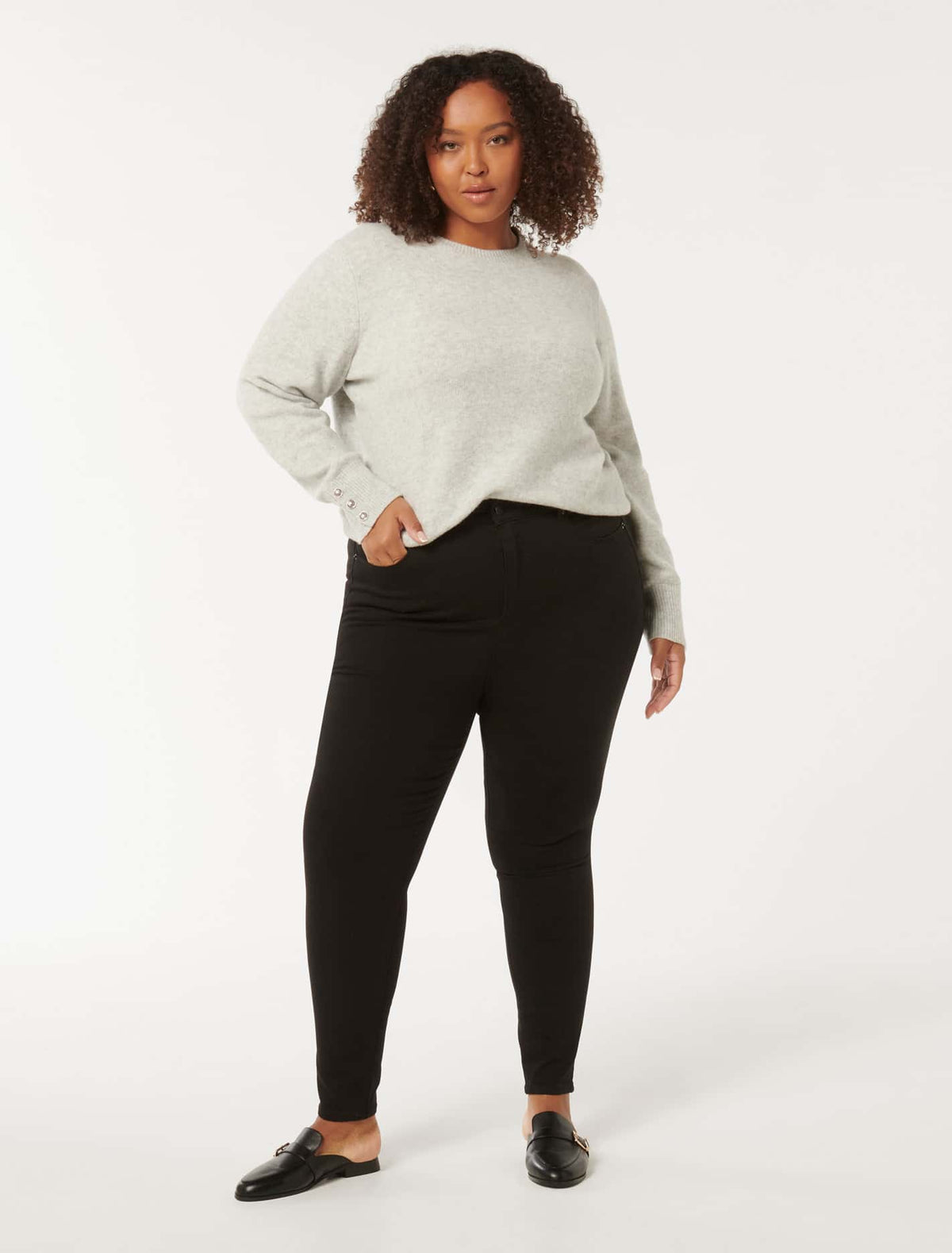 Bianca Curve High Rise Ankle Grazer Forever Black