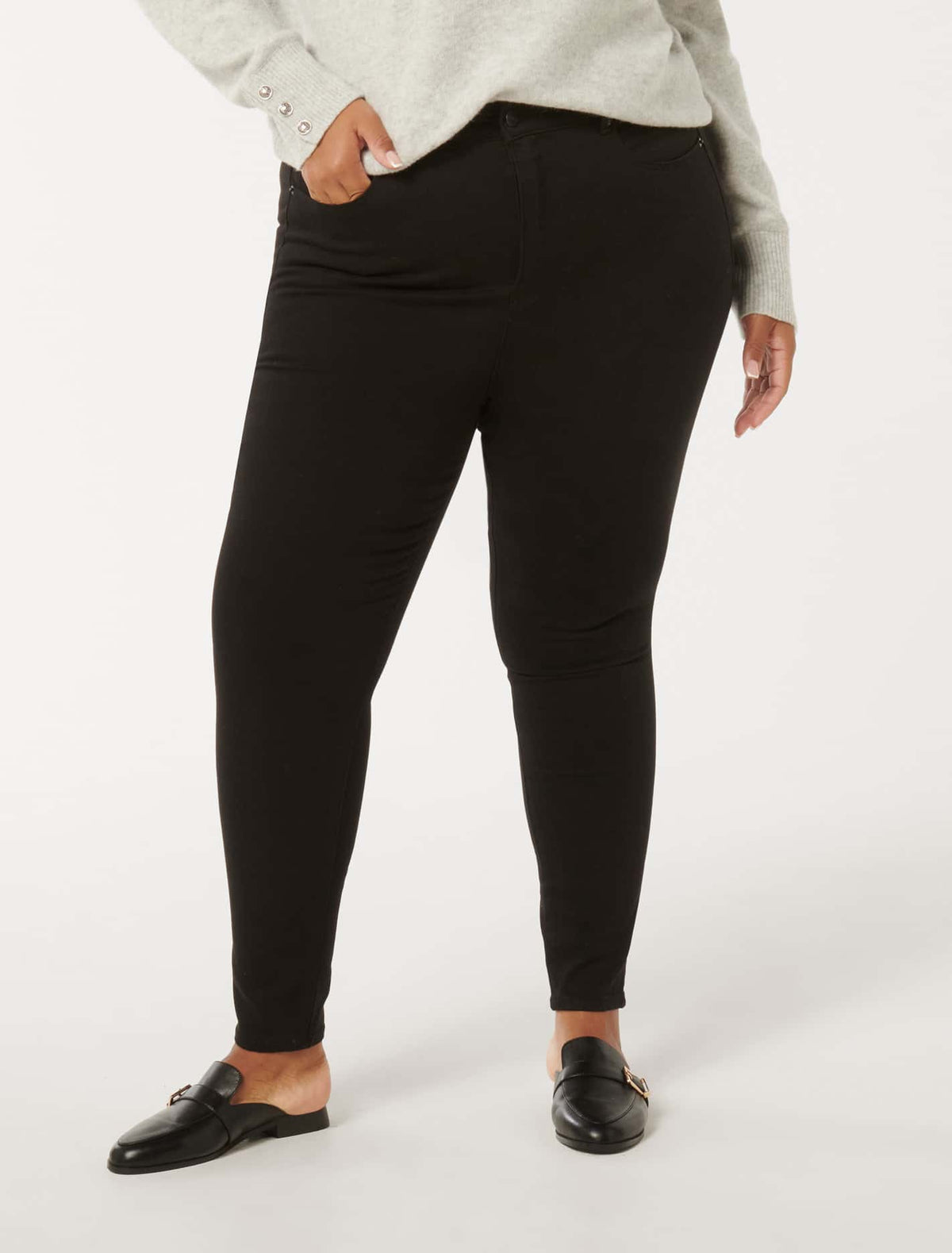 Bianca Curve High Rise Ankle Grazer Forever Black