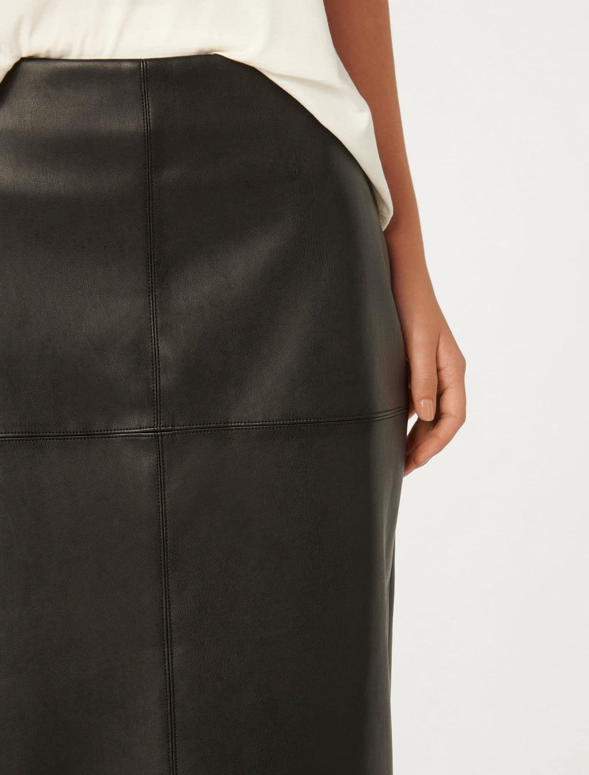 Billie Vegan Leather Maxi Skirt Black