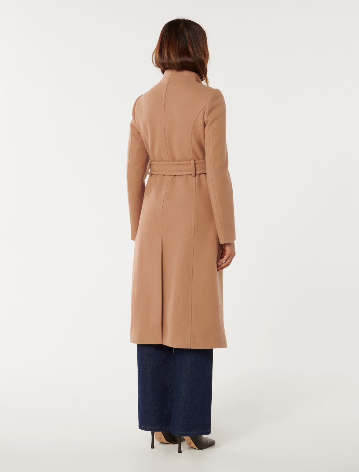 Ari Funnel Neck Coat Camel