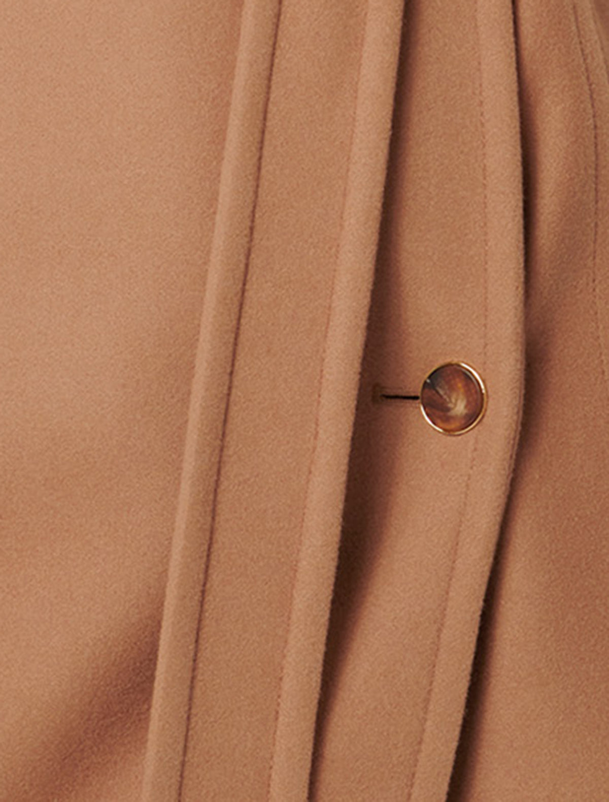 Ari Funnel Neck Coat Camel