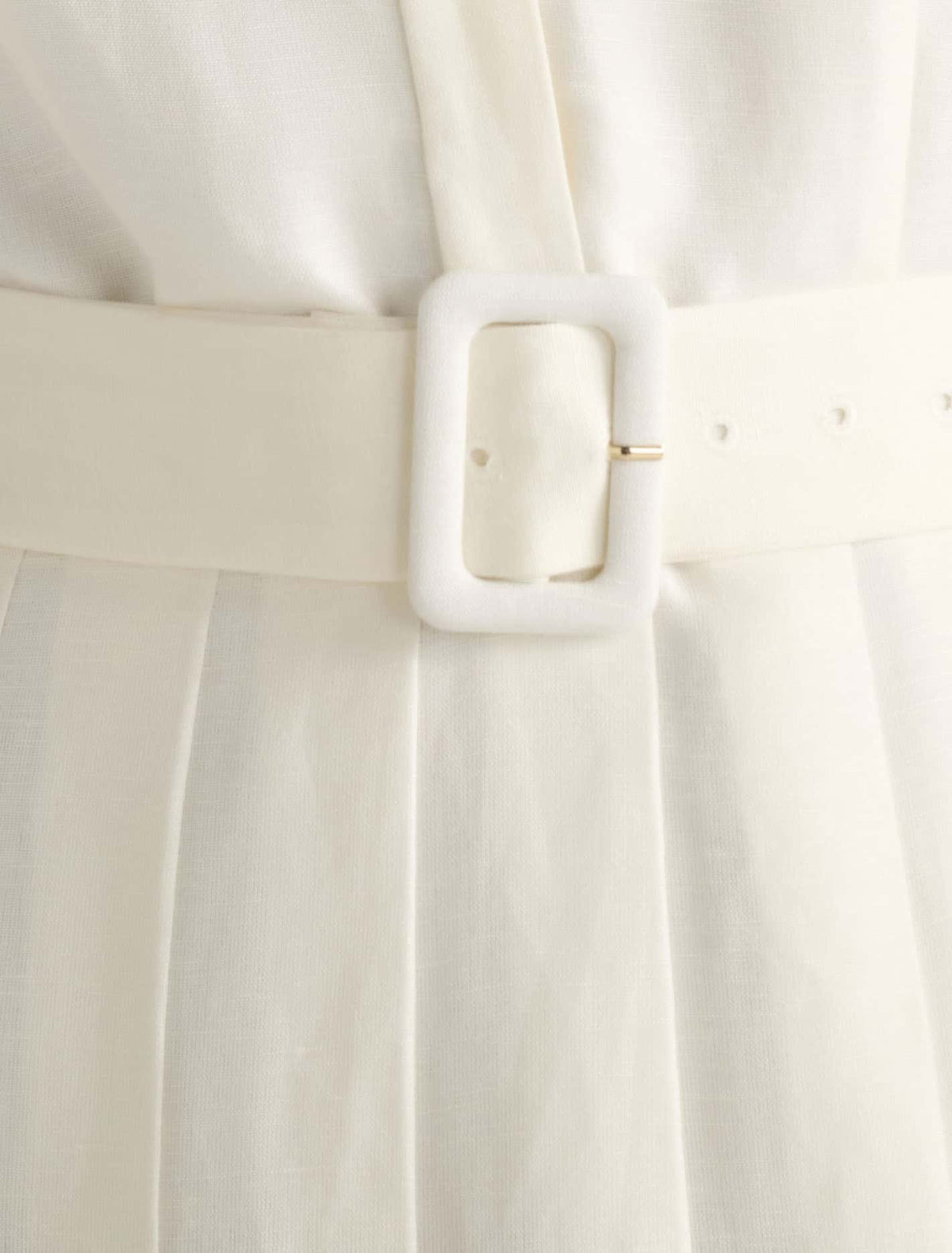 Lindsey Linen Tennis Dress Porcelain
