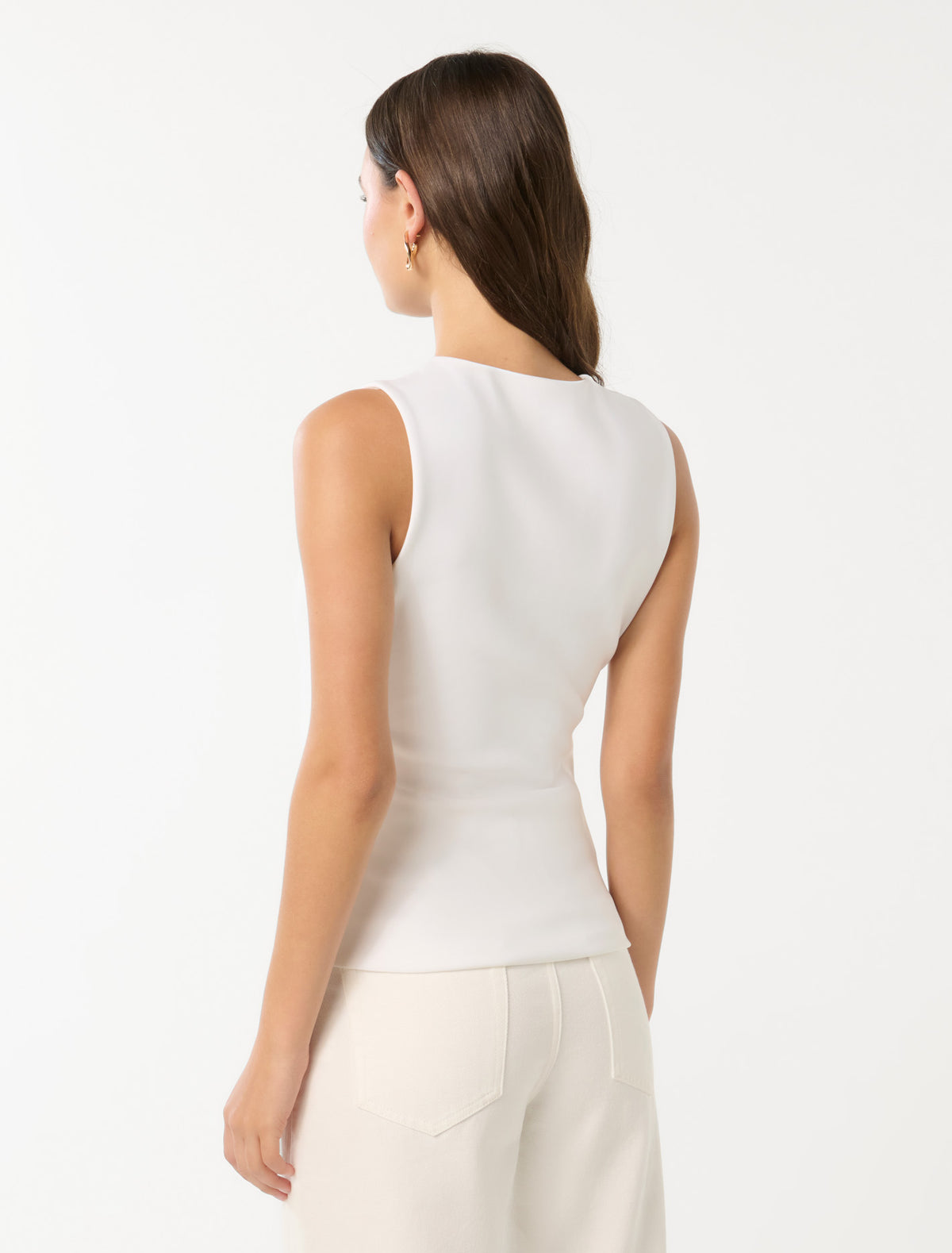 Jacqueline Crepe Wrap Top Porcelain