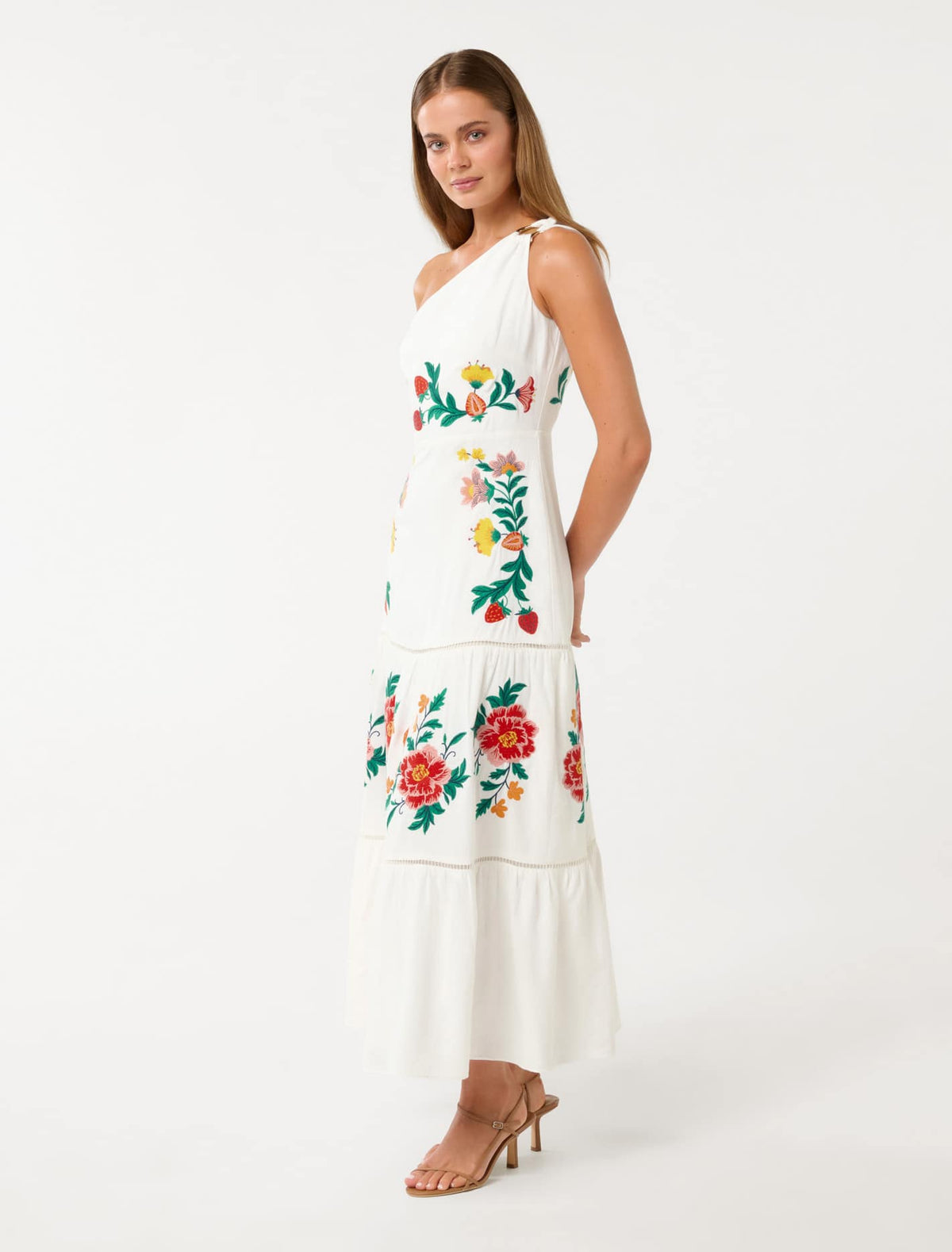 Ollie One Shoulder Maxi Dress Livia Floral