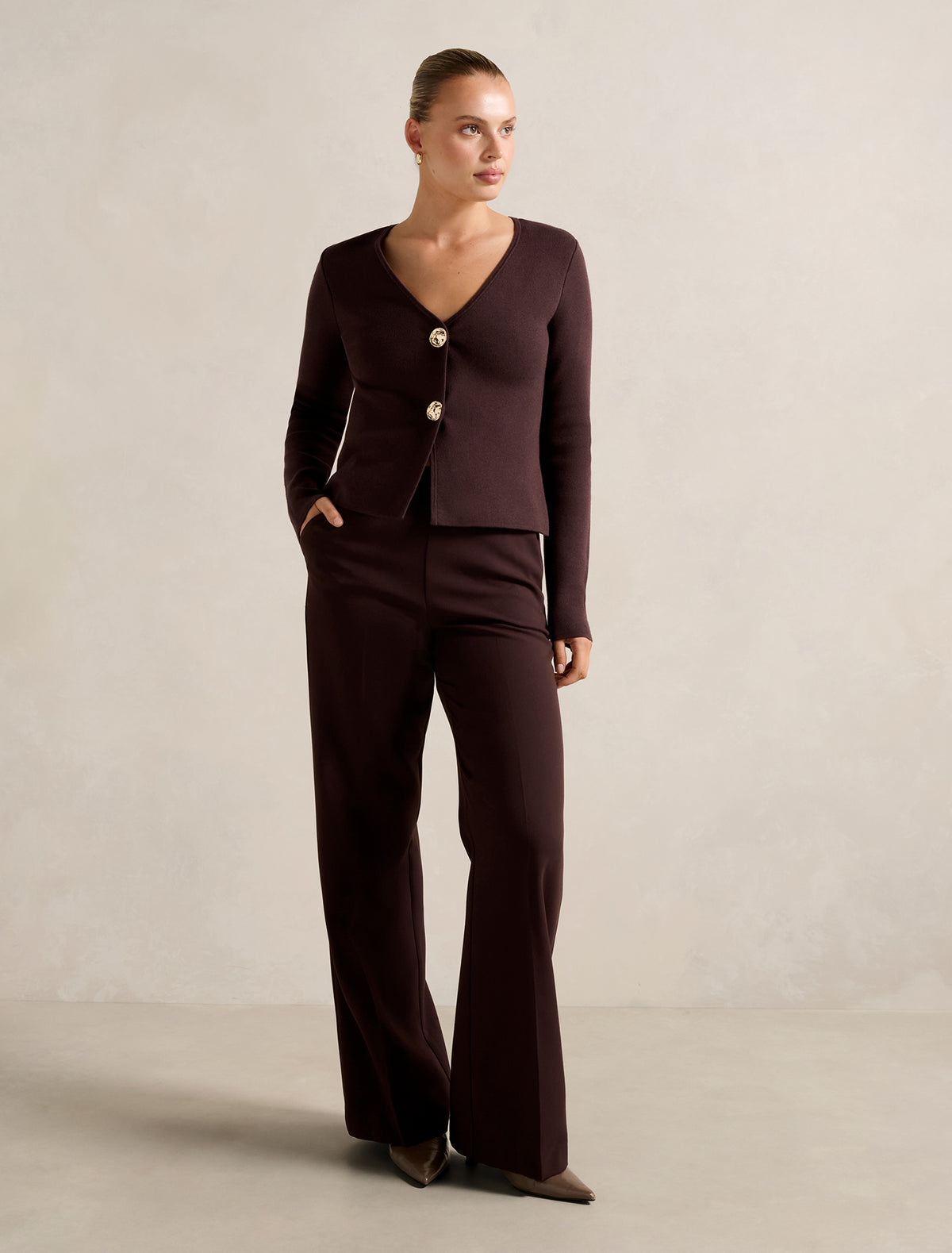 Marissa Wide-Leg Pants Rich Chocolate