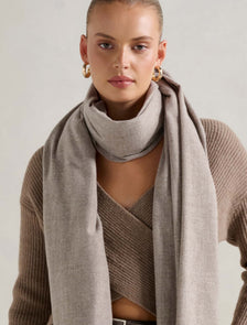 Sasha Solid Scarf Beige Marle