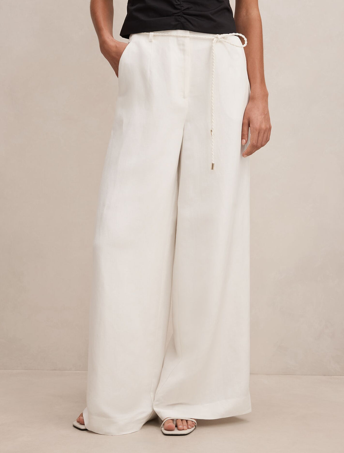 Myla Wide Leg Pants Porcelain