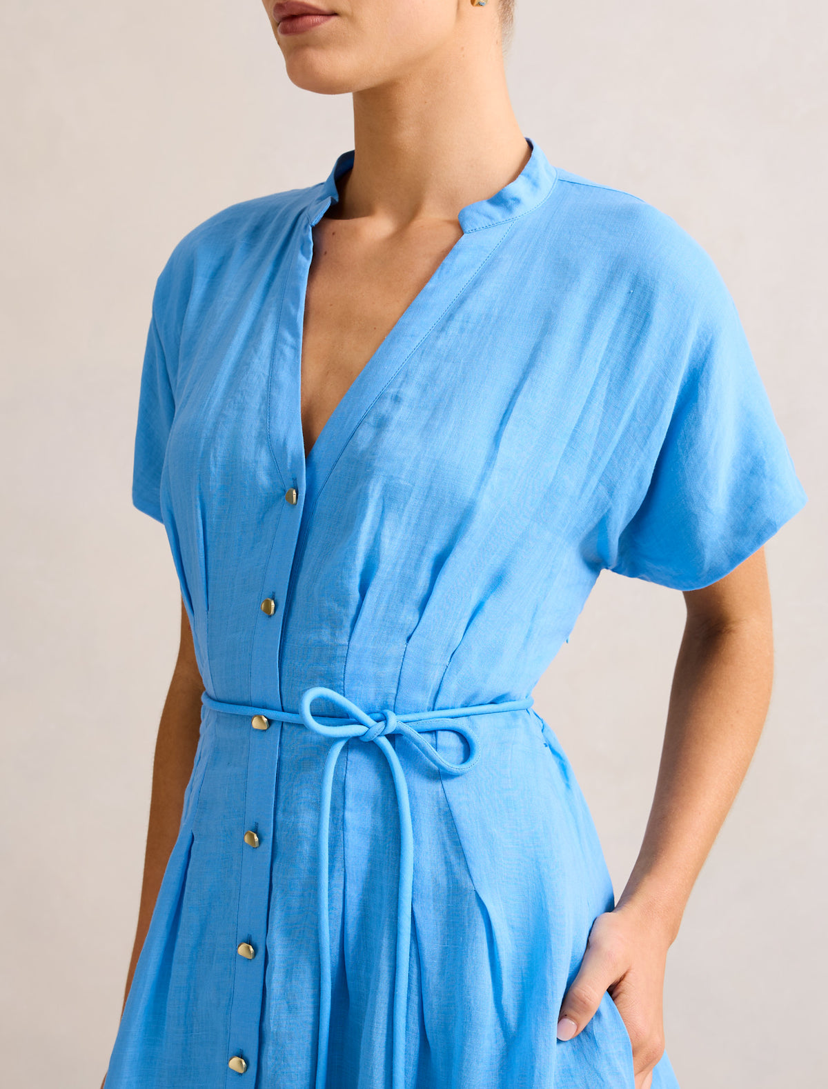 Jemma Shirt Midi Dress Bluebird