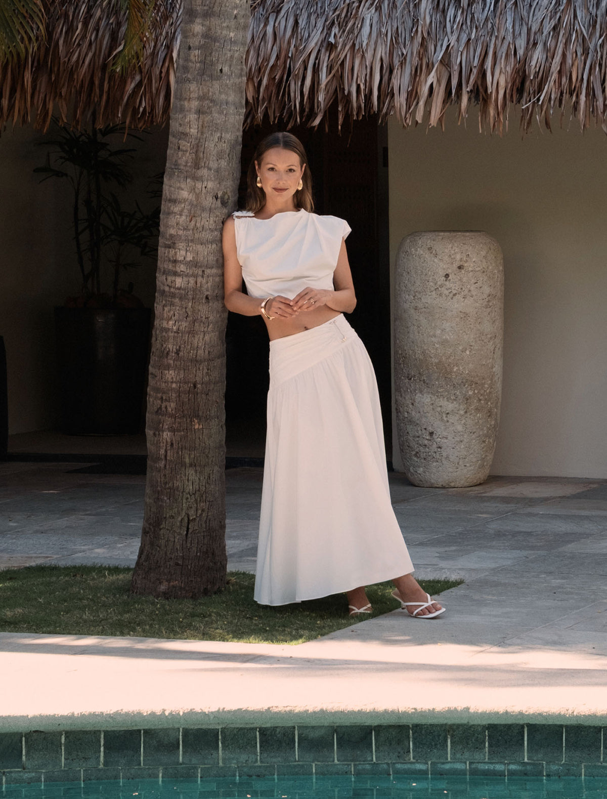 Dottie Draped Hardware Top Porcelain Co-Ord