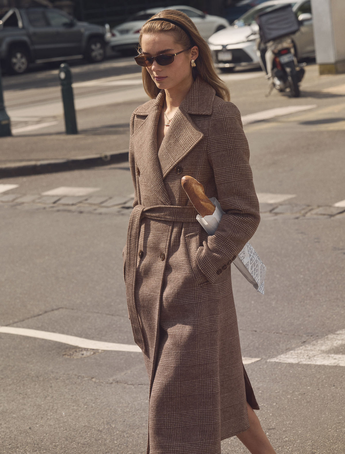 Charlie Check Coat Mid Brown Check Set