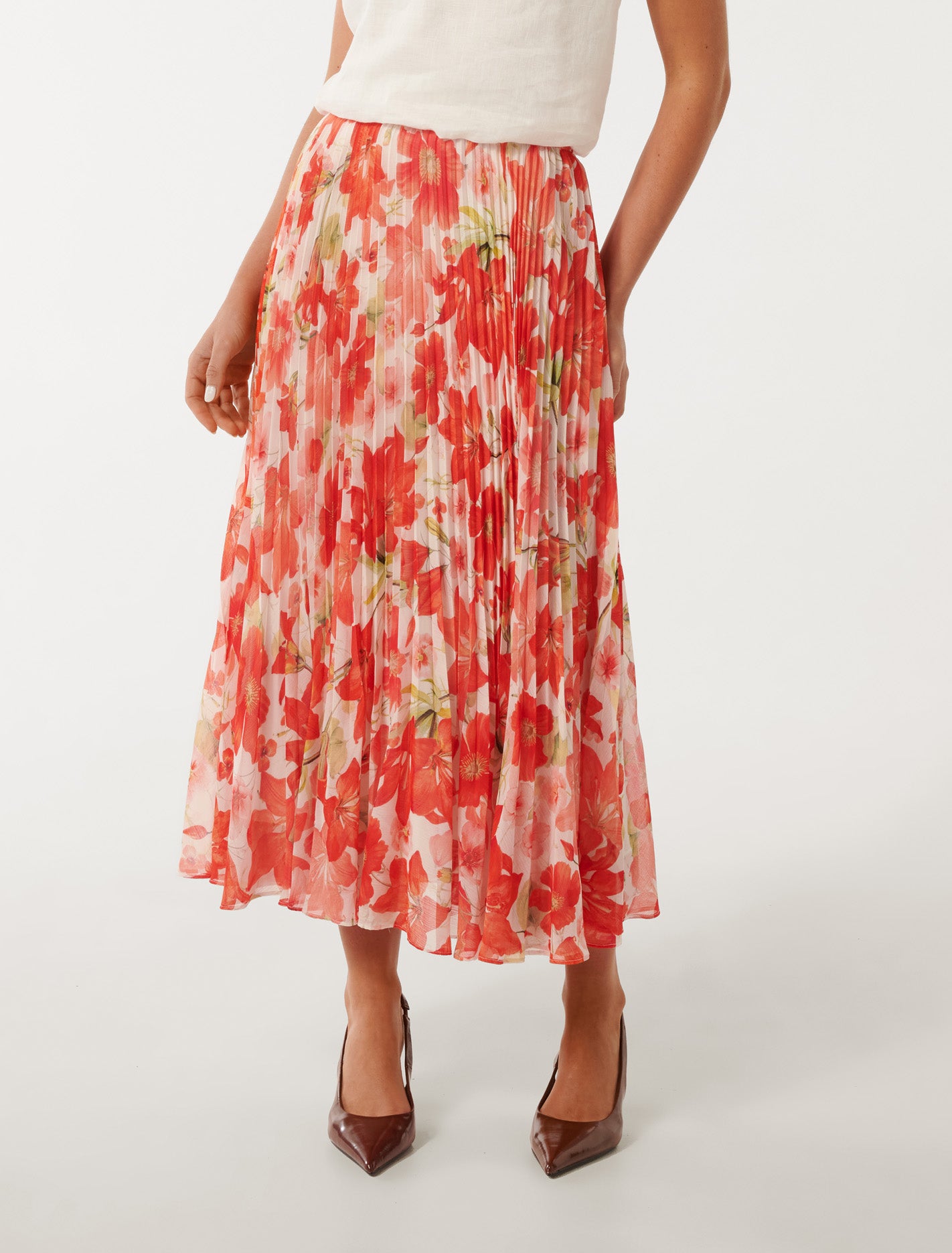 Forever new white midi skirt deals