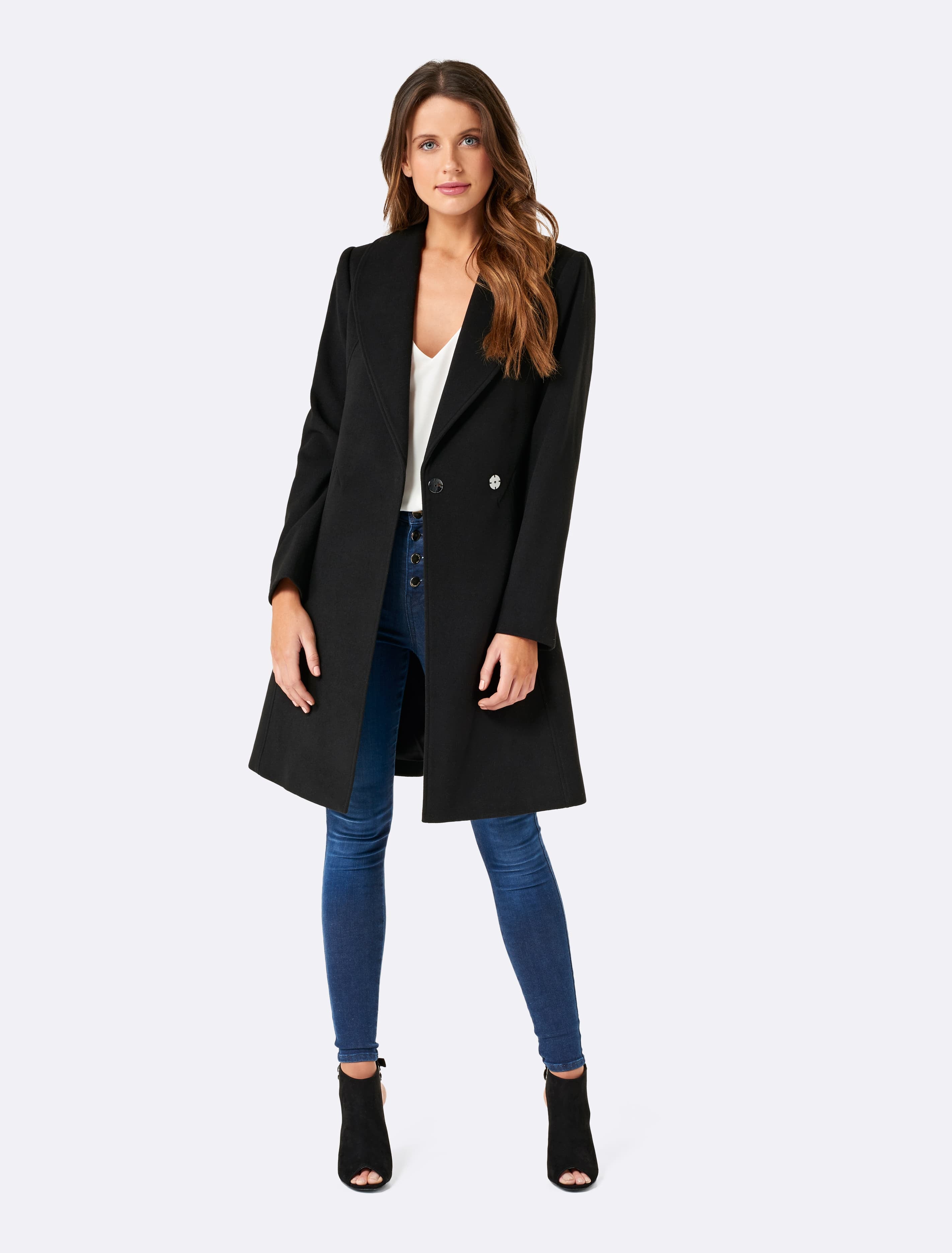 Funnel coat ladies top