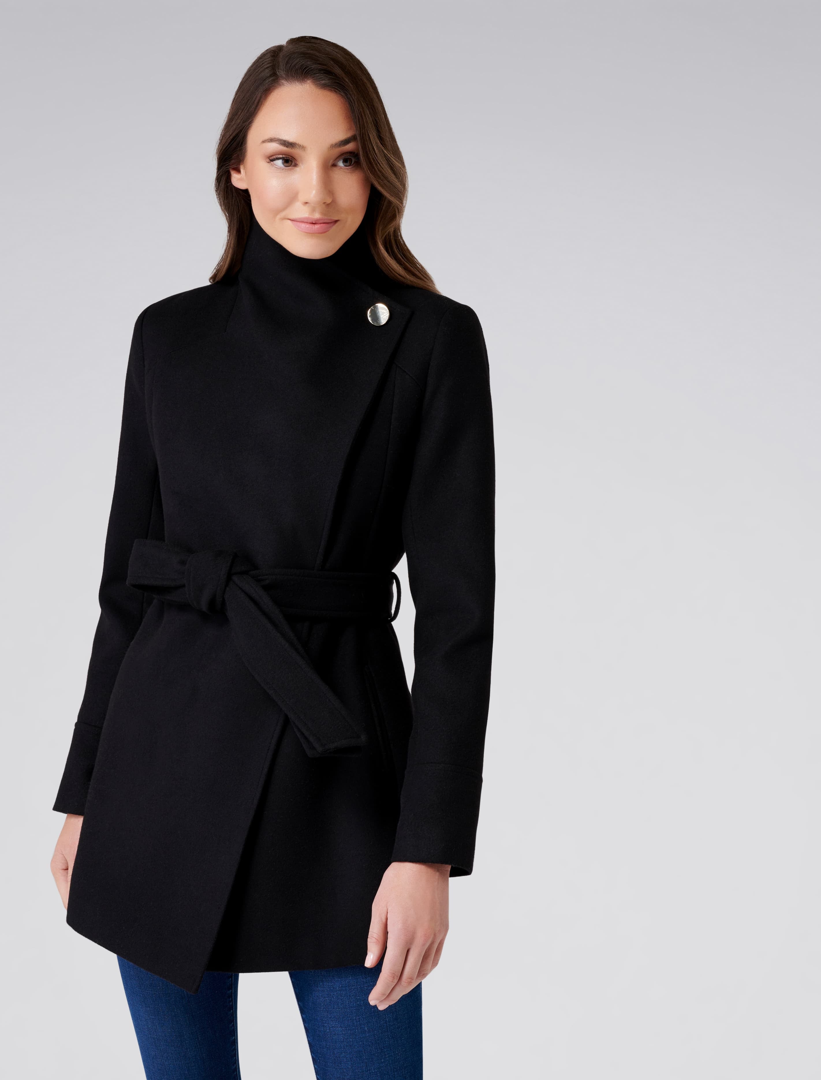 Tala wrap coat Women s Fashion Forever New