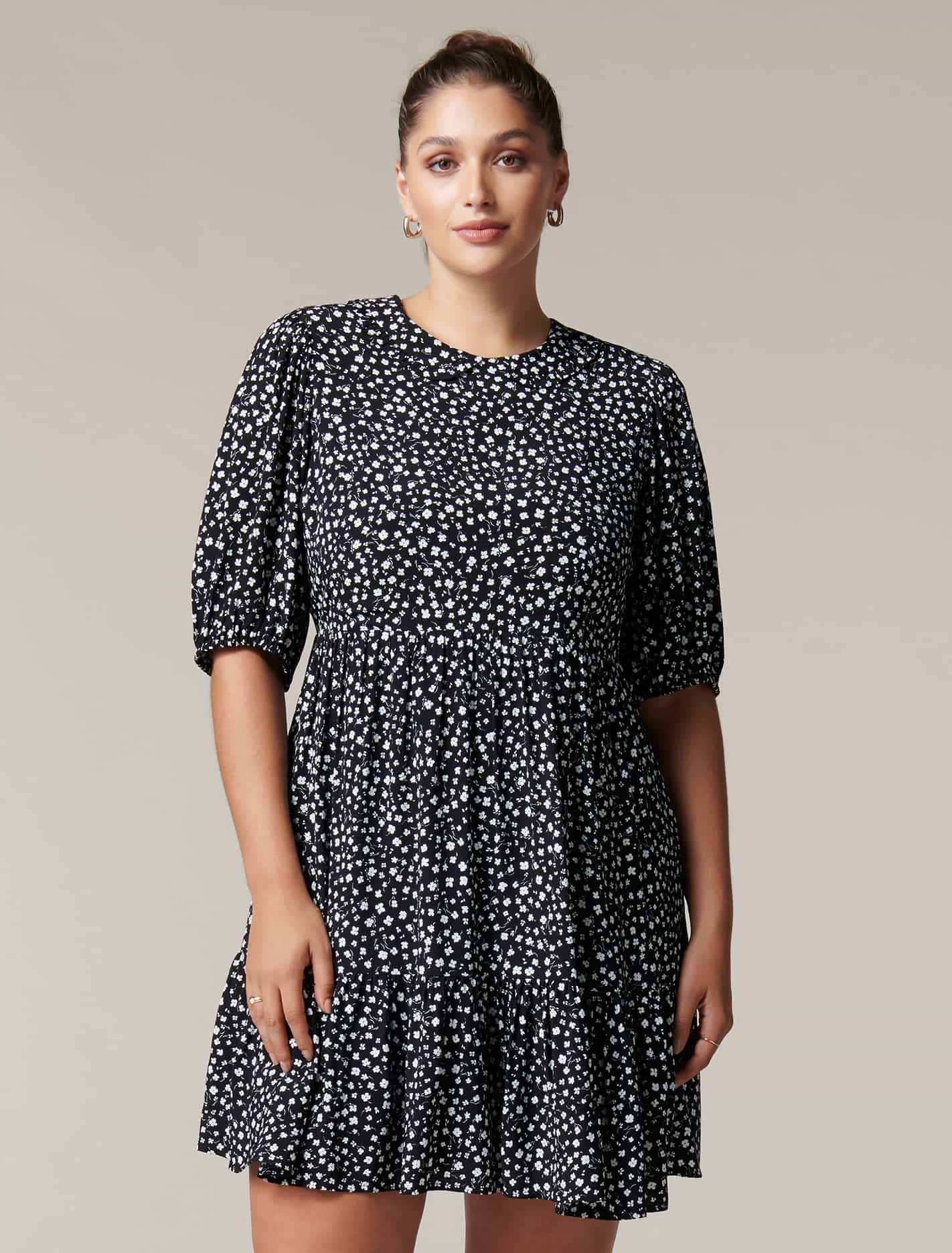Lisa Curve Collar Smock Dress - Women's Fashion | Forever New