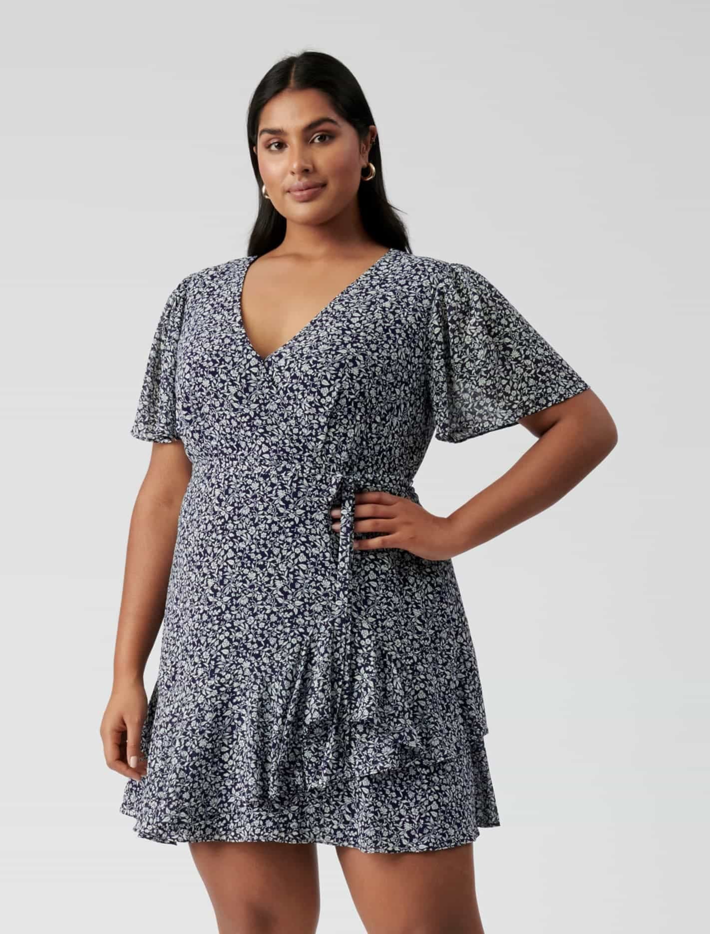 Kitty Curve Ruffle Skater Dress - Women's Fashion | Forever New