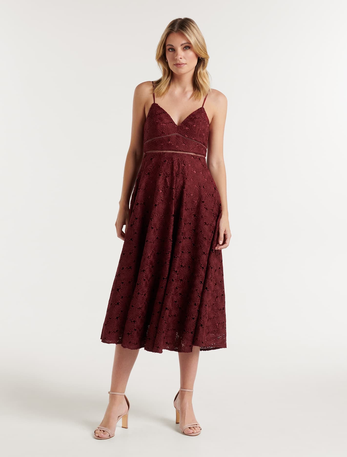 undefined | Delilah Midi Lace Prom Dress
