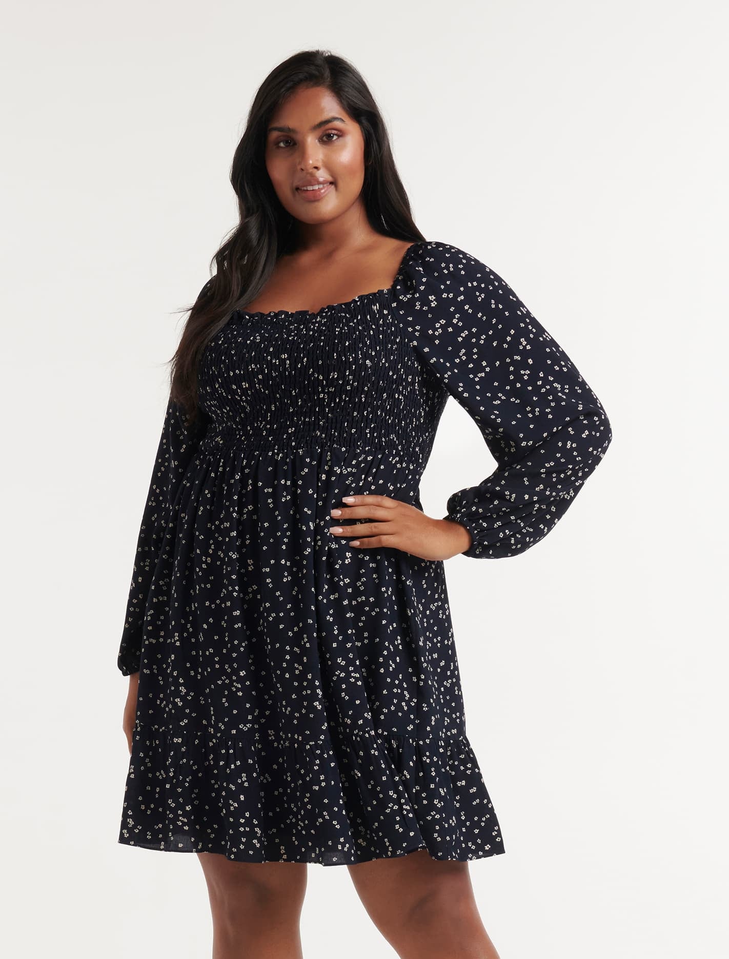 Winnie Curve Shirred Mini - Women's Fashion | Forever New