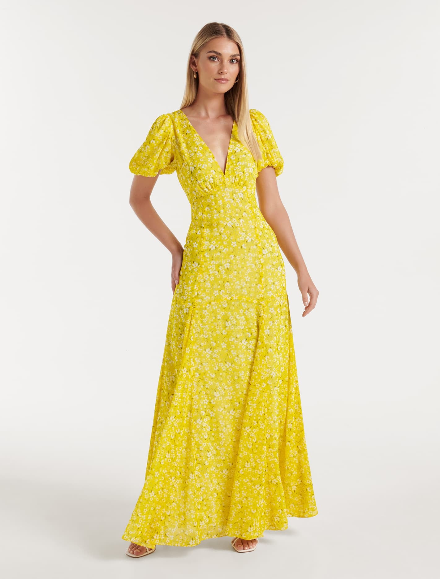 Yellow dress forever new discount