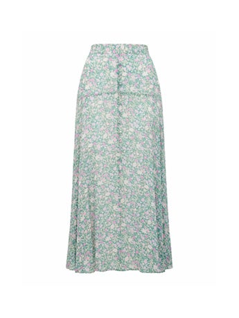 Bronte Button Front Midi Skirt