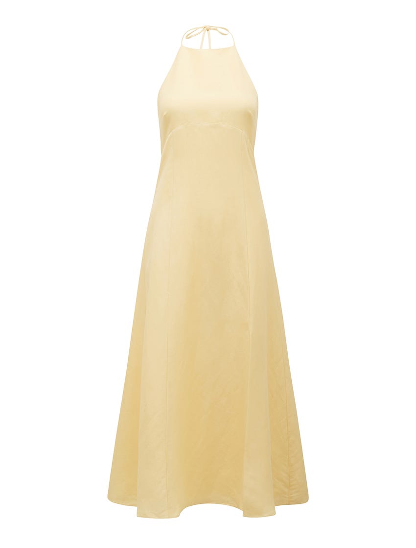 Rory Linen Halter Midi Dress