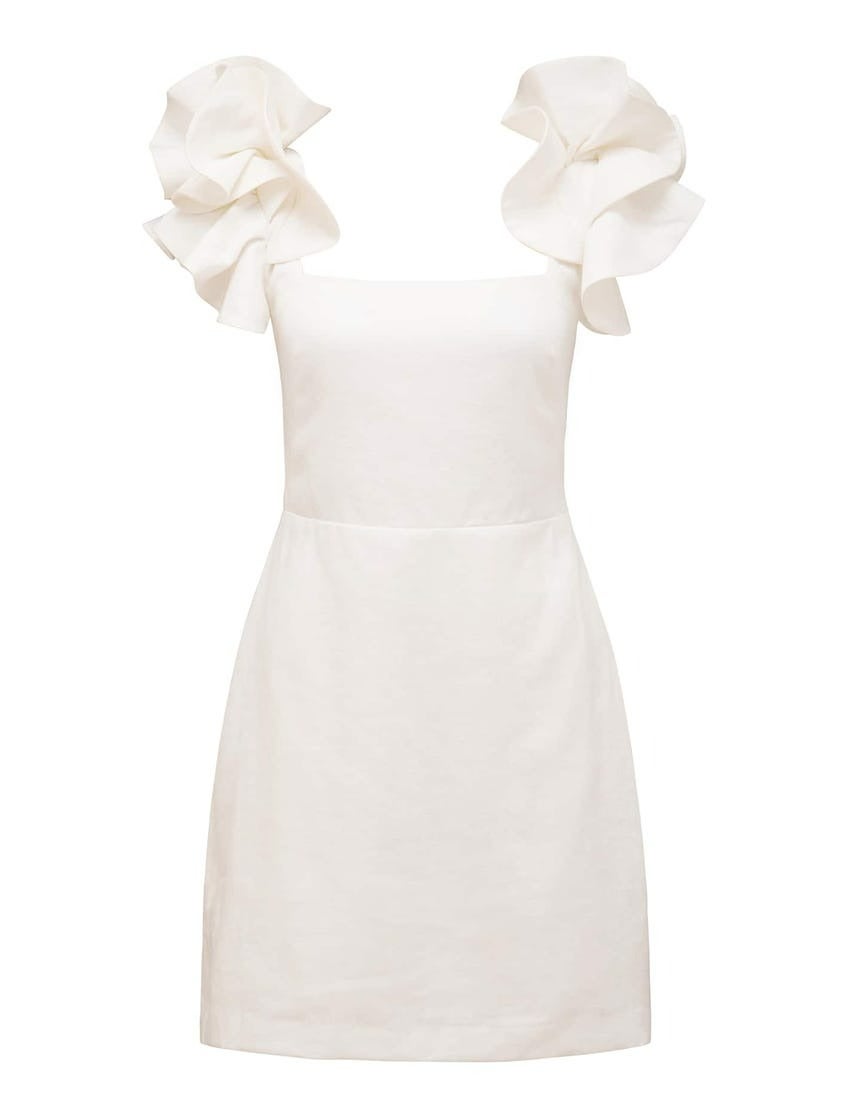 Mackenzie Ruffle-Sleeve Mini Dress
