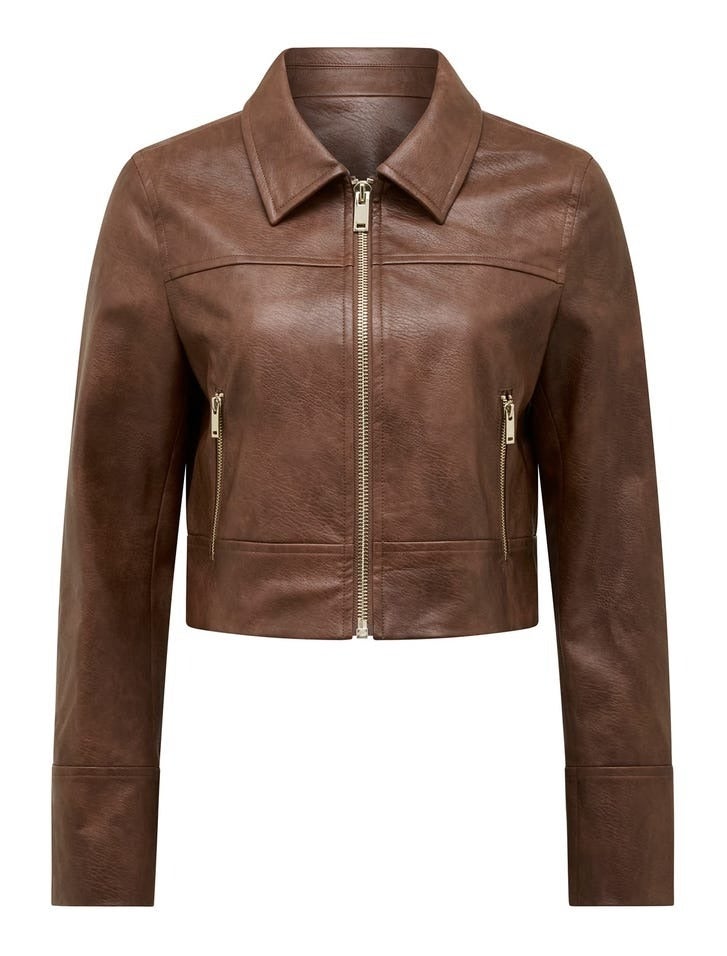 Wren Vegan Leather Jacket | Women's Chocolate Jacket 