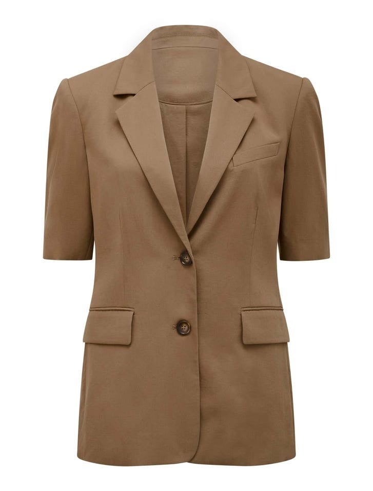 Bowie Short Sleeve Jacket | Mocha Jacket