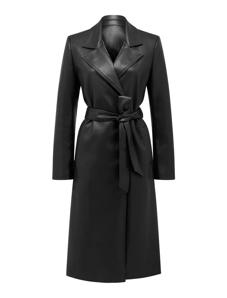 Gabbi Vegan Leather Trench Coat