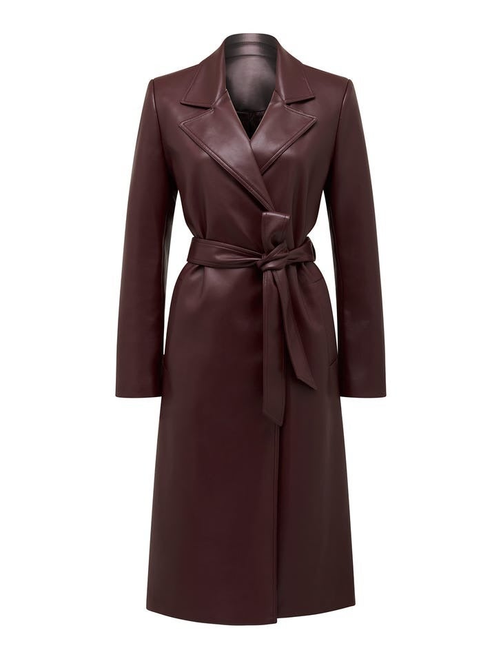 Gabbi Vegan Leather Trench Coat