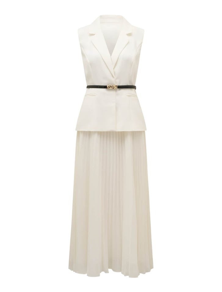 Lana Pleated Vest Maxi Dress