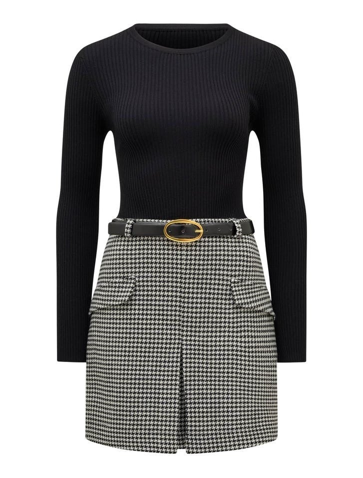 Maddox Pleat Mini Dress
