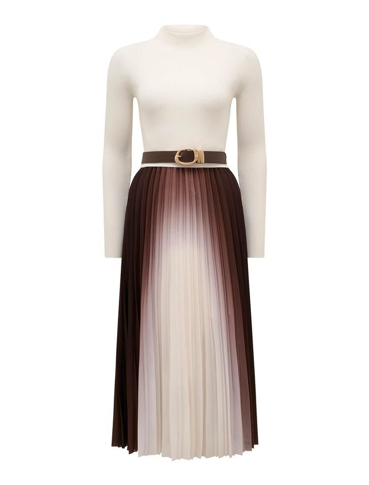 Riley Ombre Pleat Midi Dress