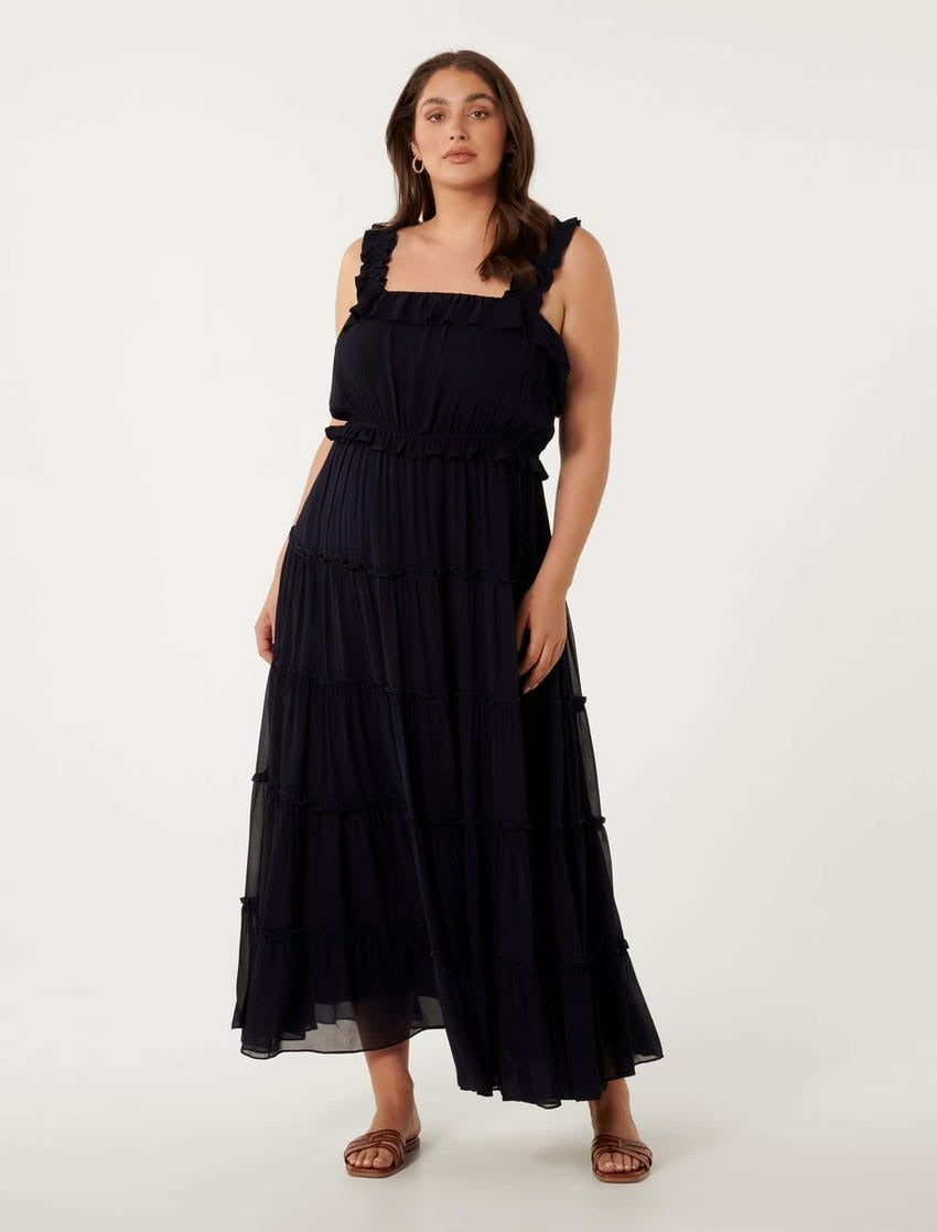 Melia Curve Tiered Maxi Dress