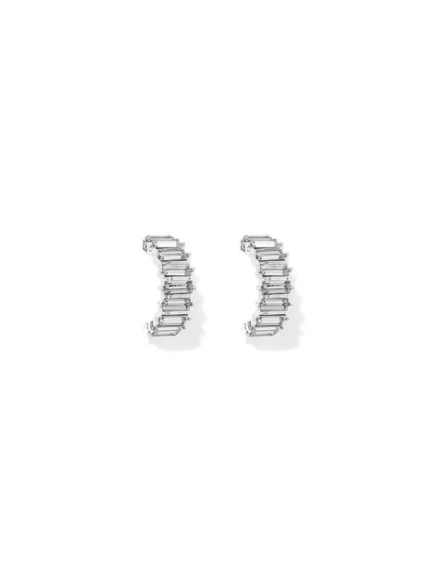 Genevieve Stone Hoop Earrings