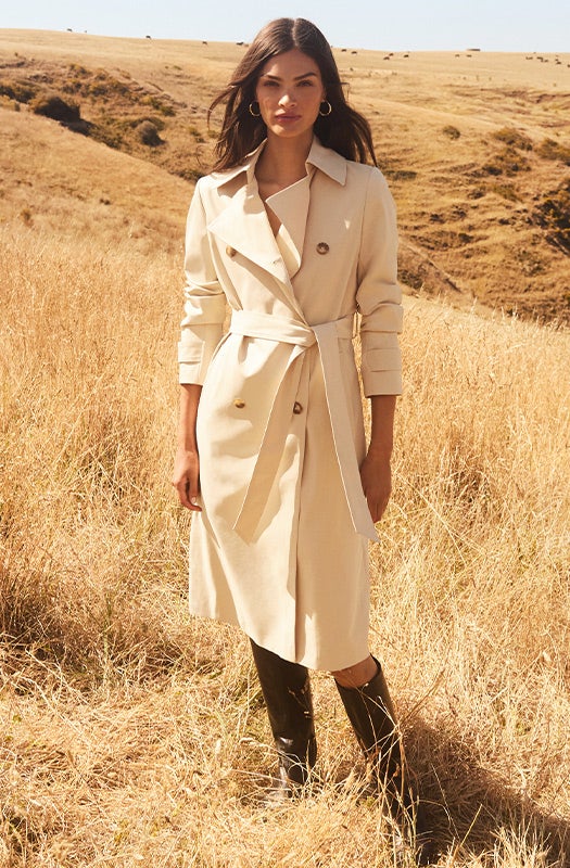 Forever New | Women's Trench Coats | Women's Outerwear| Women's Cream Coat