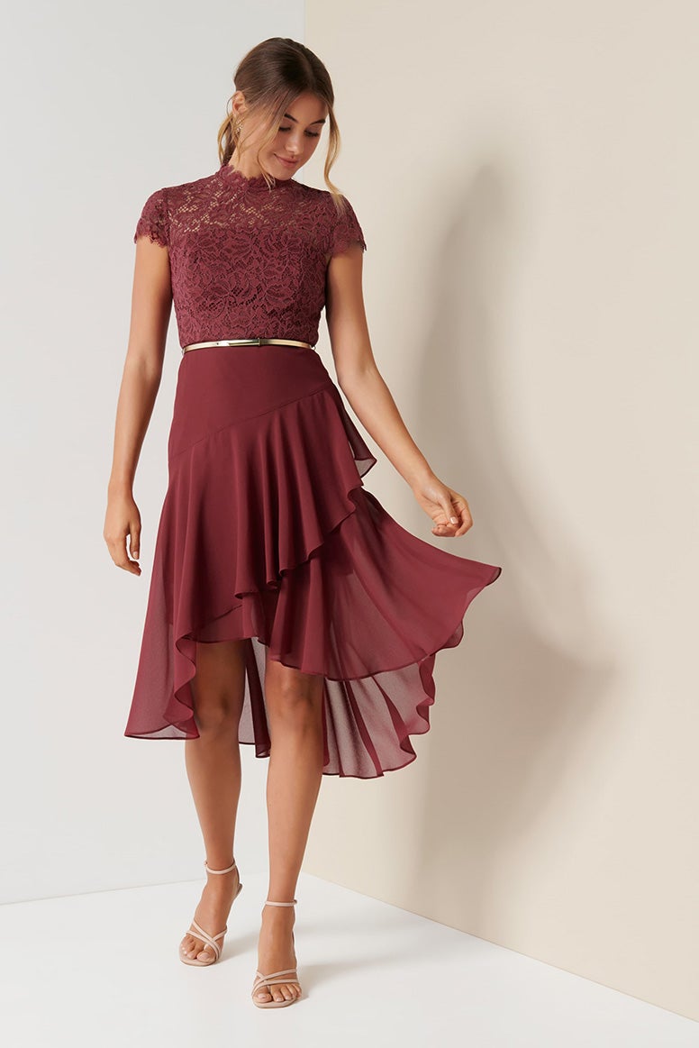 forever new burgundy dress